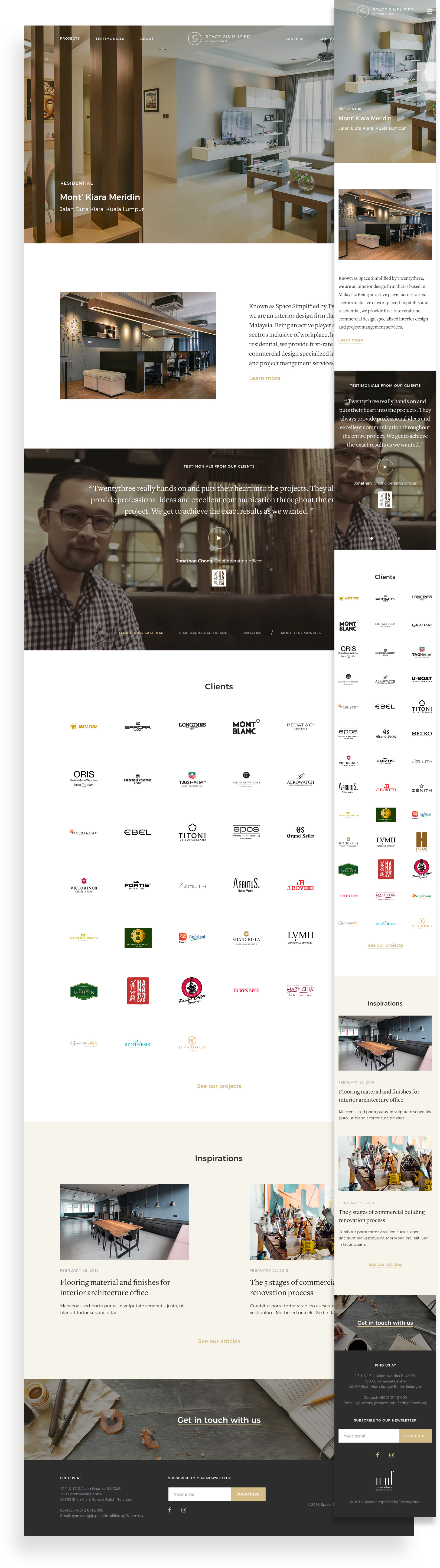 Photo of home UI for desktop and mobile views