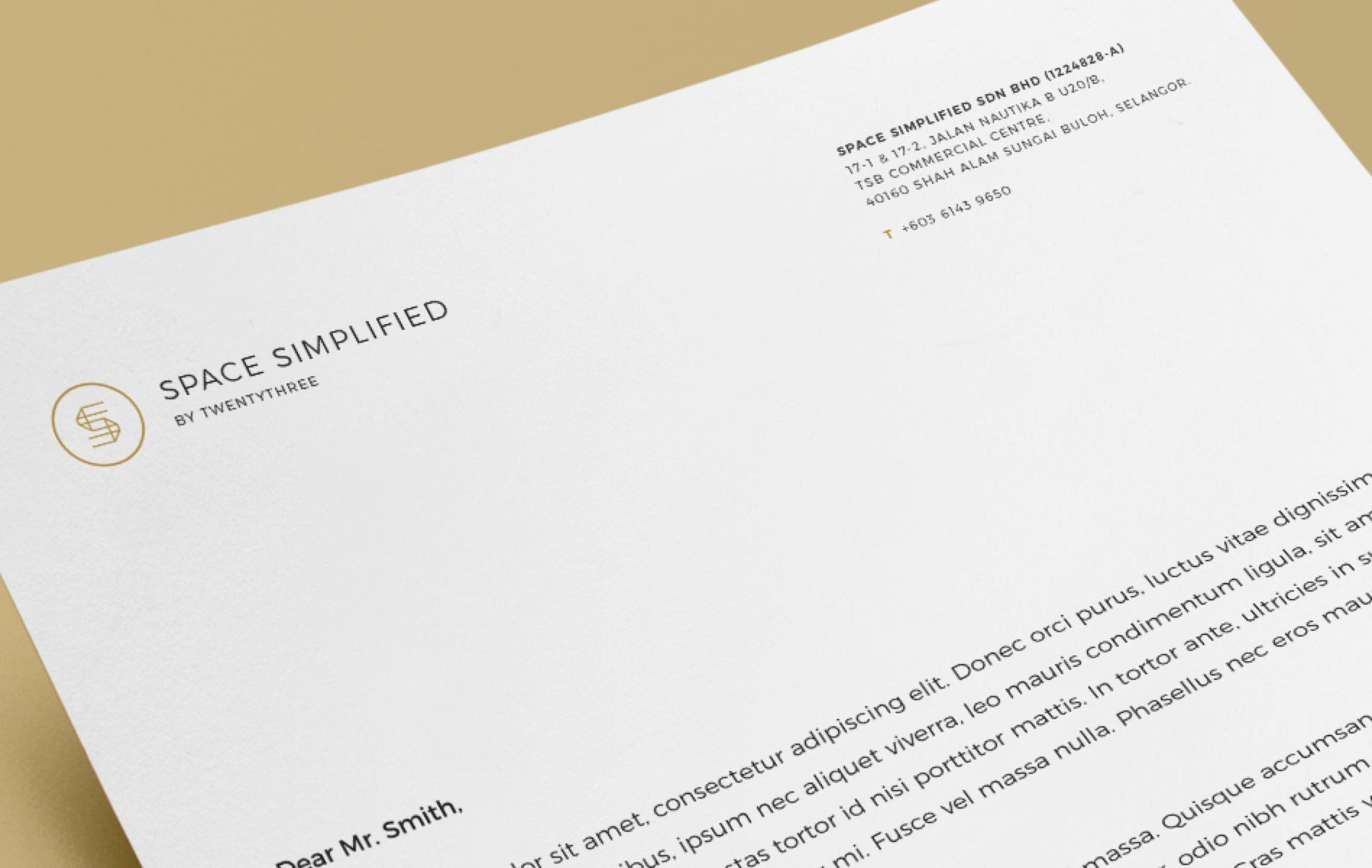 Photo of letterhead design