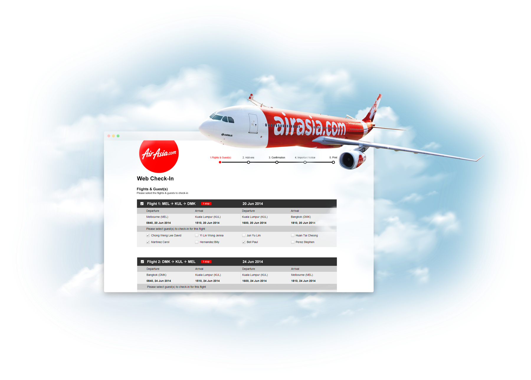 Photo of AirAsia Web Check-in project